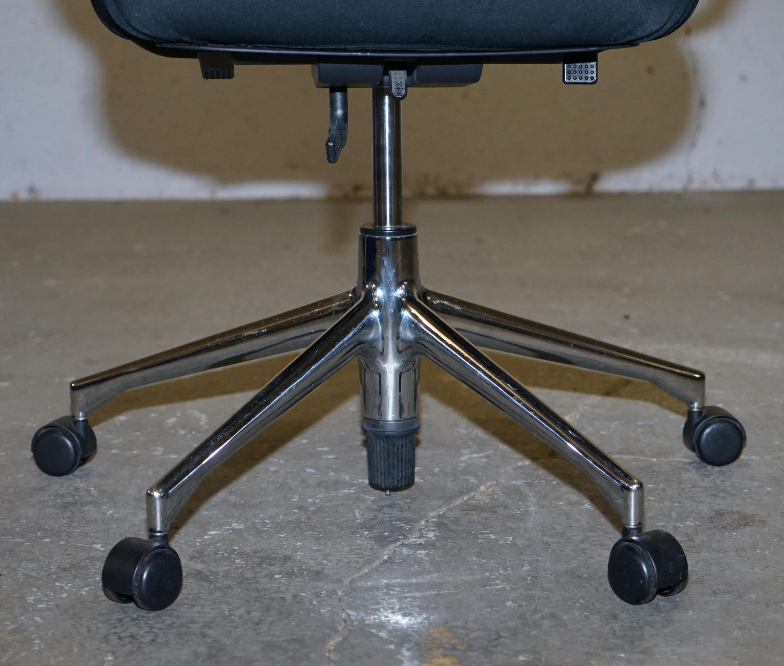 Contemporary 1 of 2 Original Vitra Stamped Ergonomically Approved Office Desk Armchair For Sale