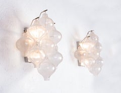 1 'of 3' Pair of Kalmar Tulipan Wall Sconces Murano Glass, Austria, Vienna 1960s