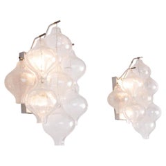 1 'of 3' Pair of Tulipan Wall Sconces Murano Glass, Kalmar, Austria 1960s