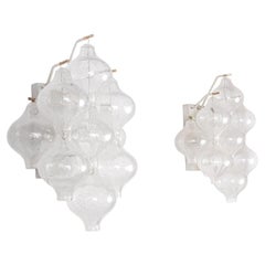 1 'of 3' Pair of Tulipan Wall Sconces Murano Glass, Kalmar, Austria 1960s