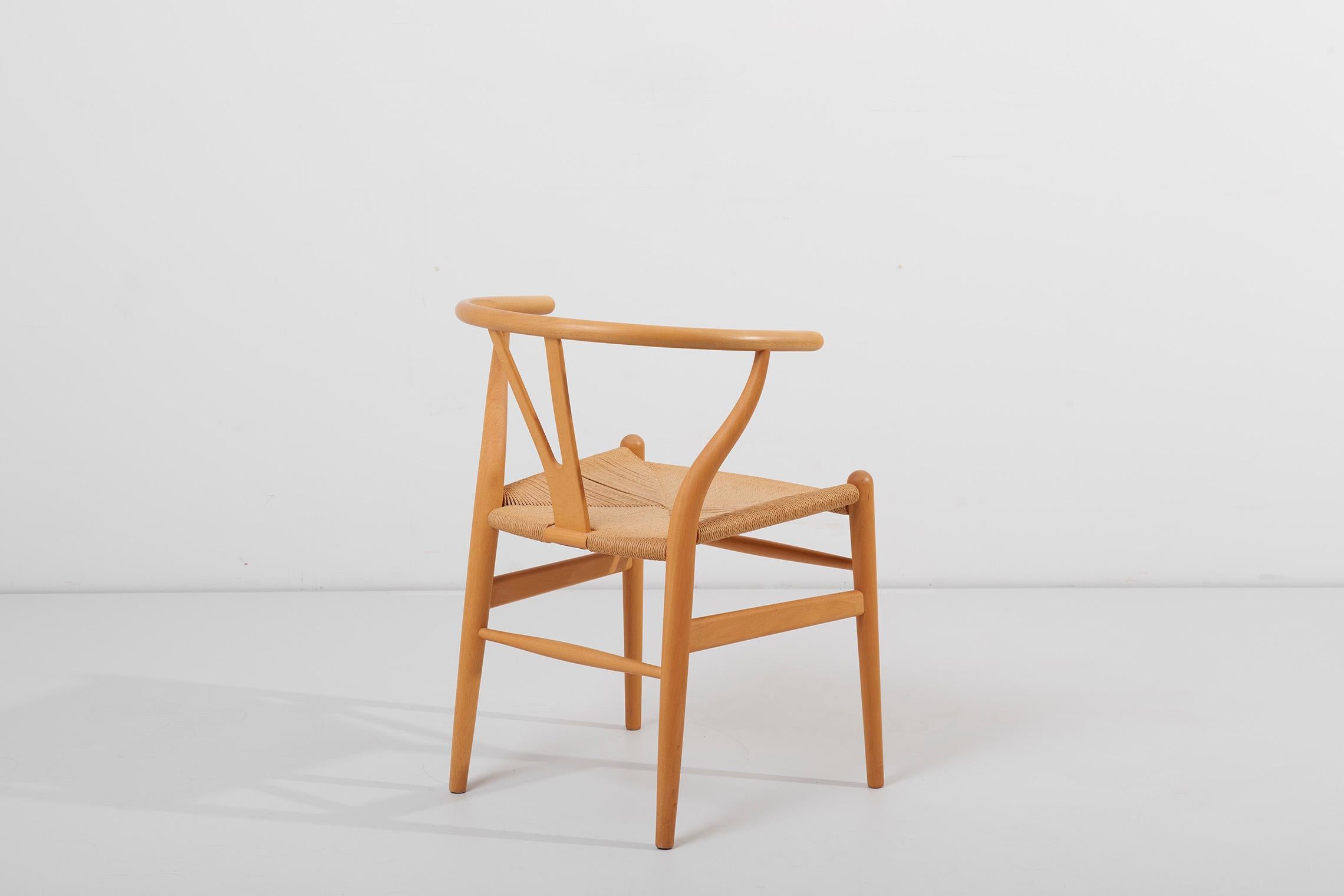 Papercord 1 of 2 Pairs of Hans Wegner Wishbone Chairs, Denmark, 1960s