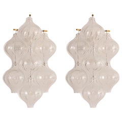 1 of 2 Pairs of Kalmar 'Tulipan' Sconces Wall Lights, Austria, 1970s