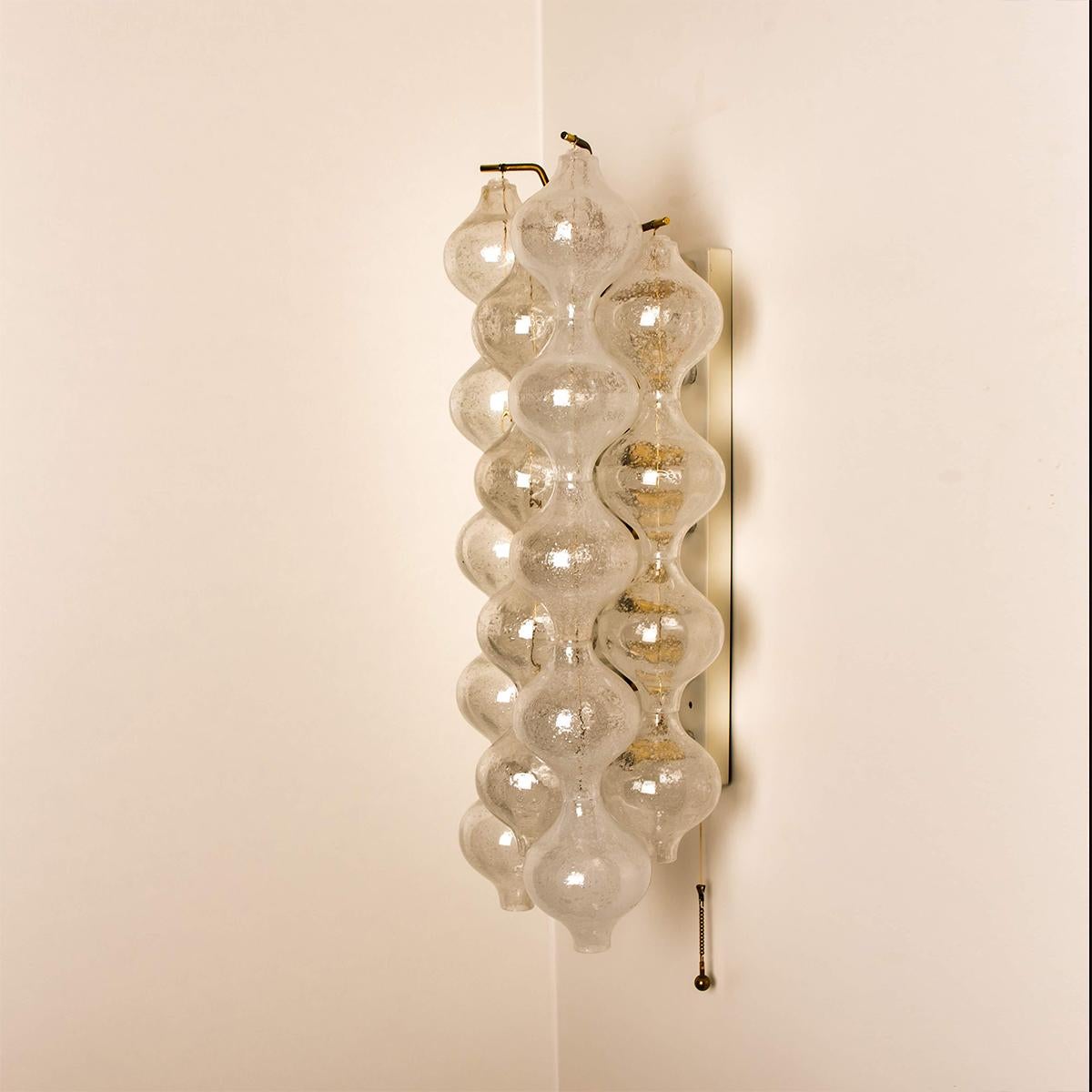 1 of 2  Pairs of Large Tulipan Wall Lamps Sconces by Kalmar 'H 21.2', 1970s 7