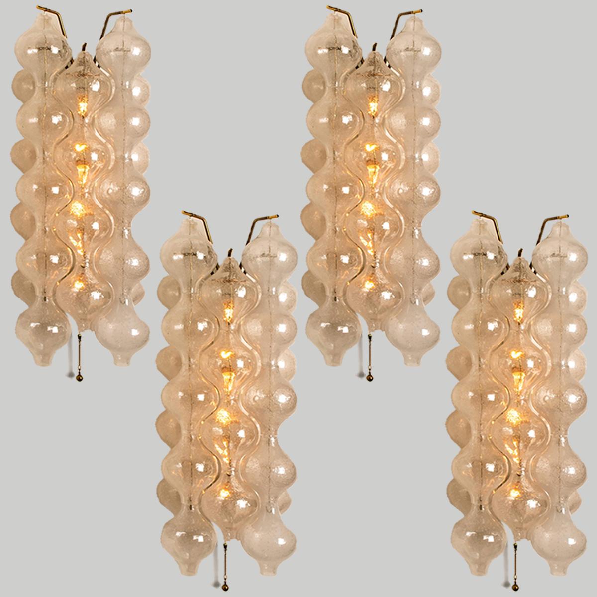 1 of 2  Pairs of Large Tulipan Wall Lamps Sconces by Kalmar 'H 21.2', 1970s 11