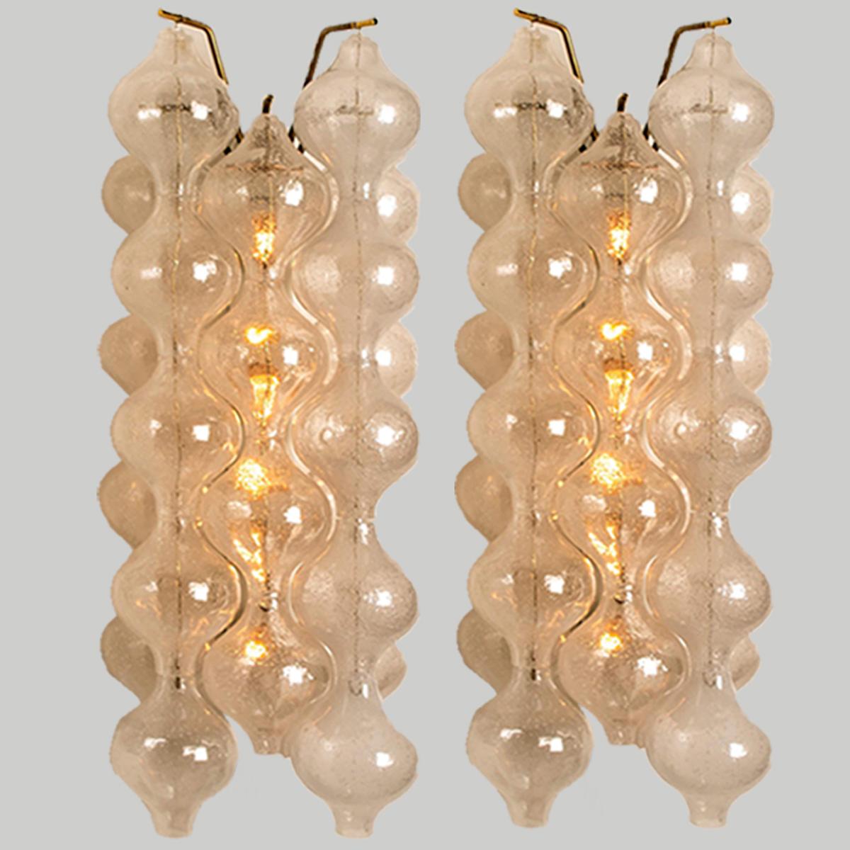 Metal 1 of 2  Pairs of Large Tulipan Wall Lamps Sconces by Kalmar 'H 21.2', 1970s