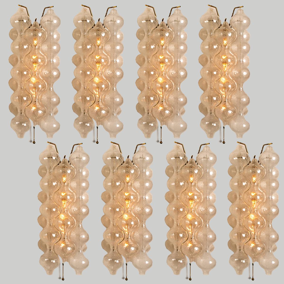 Austrian 1 of 2  Pairs of Large Tulipan Wall Lamps Sconces by Kalmar 'H 21.2', 1970s