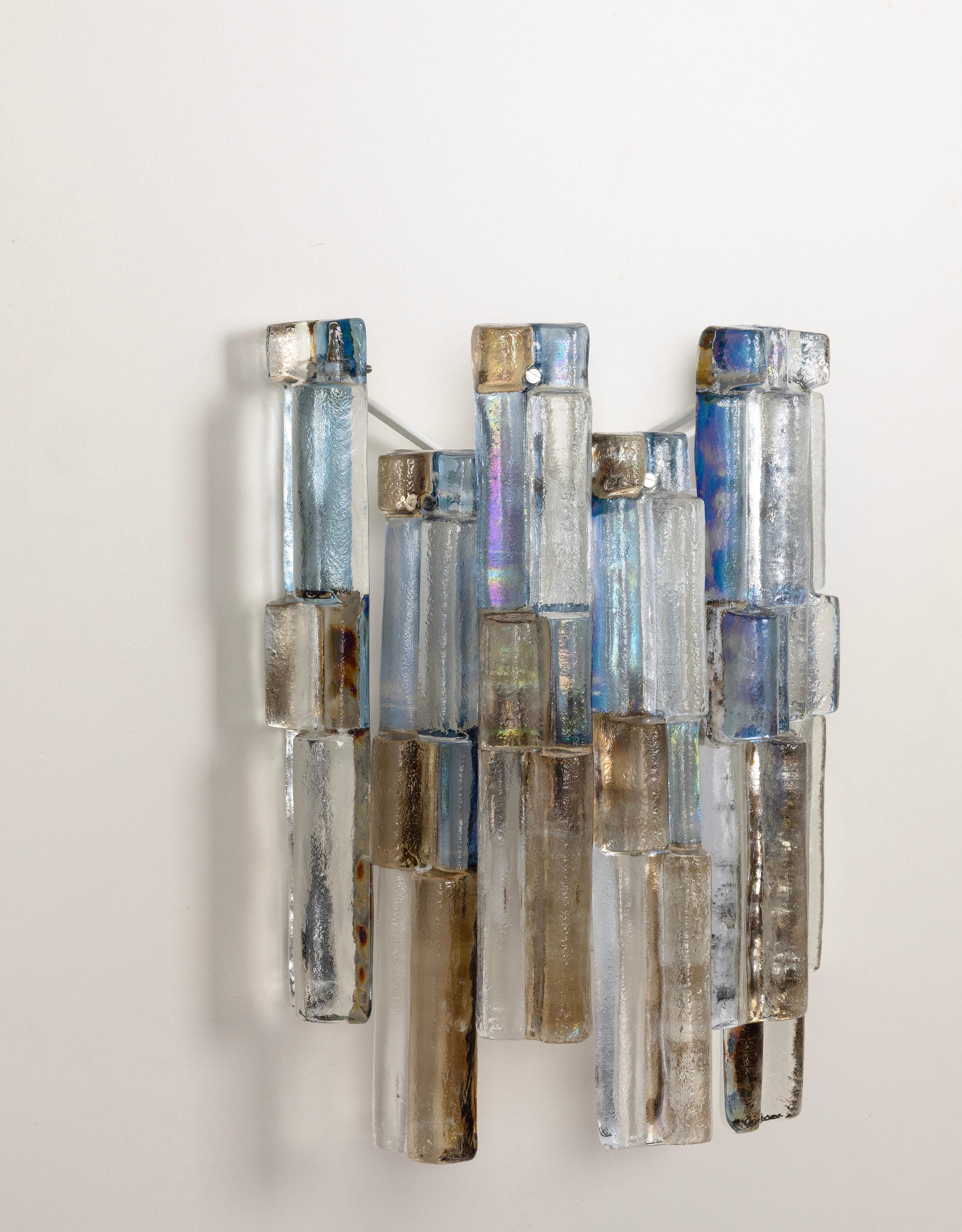 1 di 2 coppie di splendide grandi lampade a parete Kalmar Sconces, Austria, anni '60 In condizioni buone in vendita a Aachen, NRW