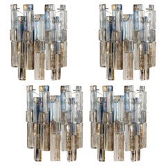 1 di 2 coppie di splendide grandi lampade a parete Kalmar Sconces, Austria, anni '60