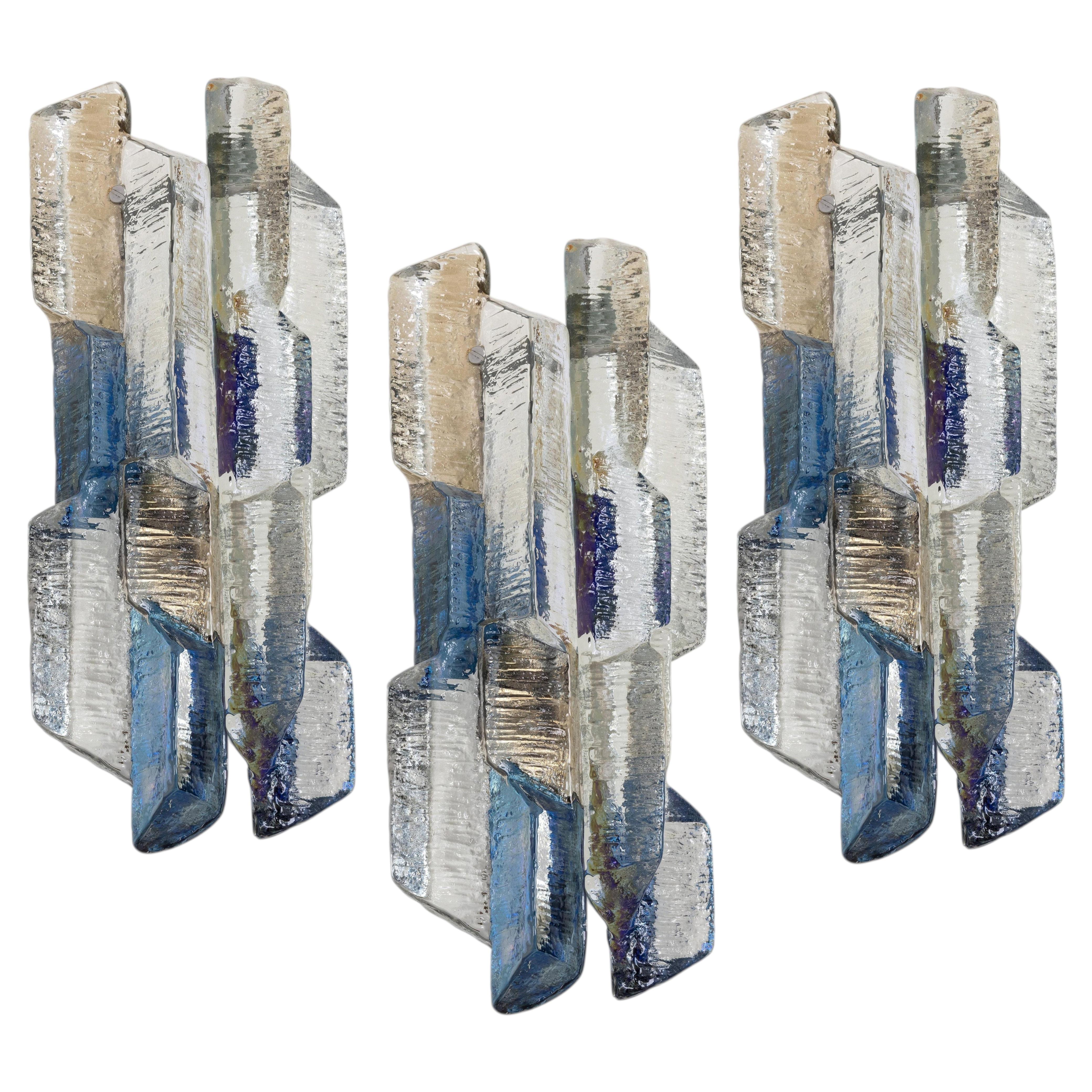 1 of 2 Pairs of Stunning Large Kalmar Sconces Wall Lights, Austria, 1970s