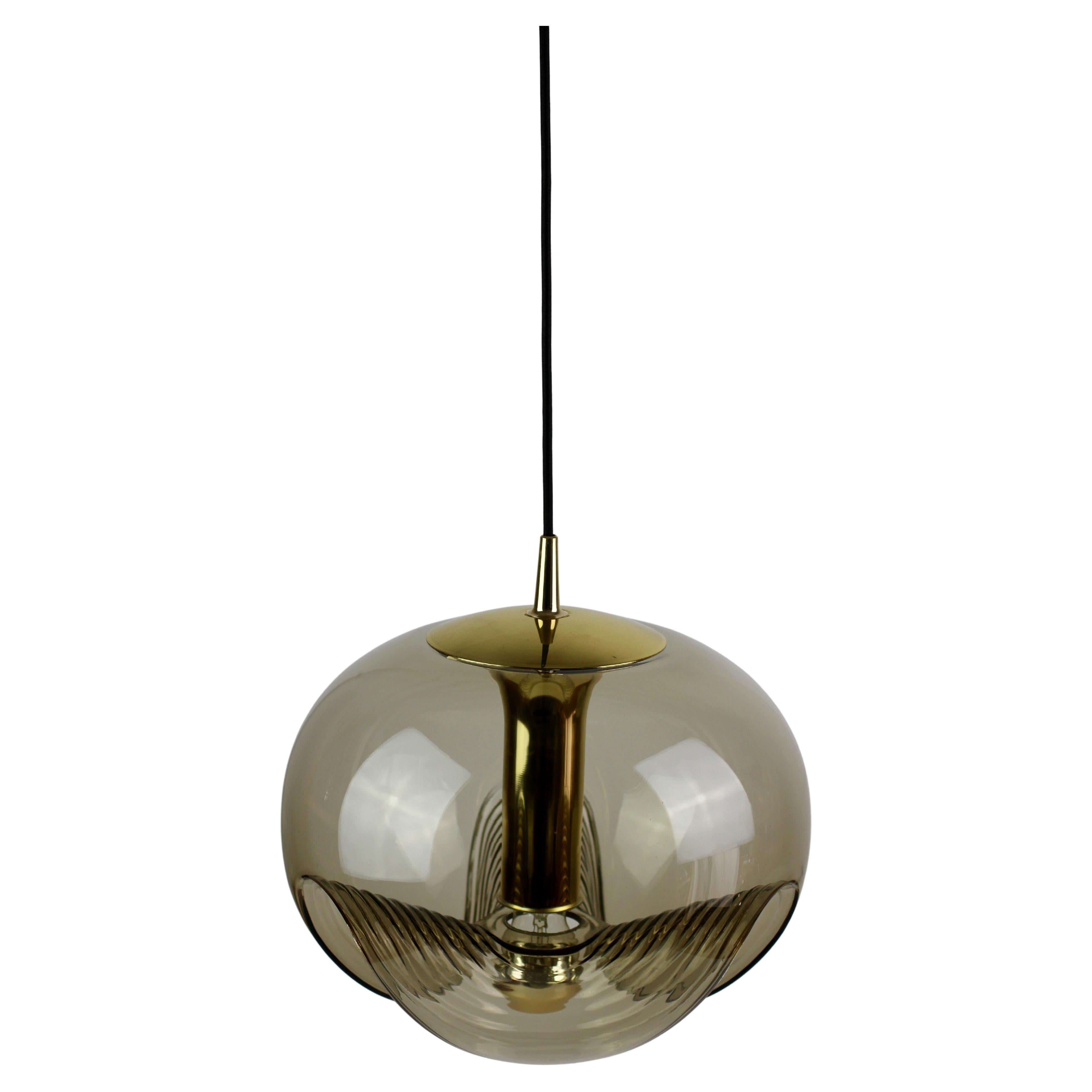 1 of 2 Peill & Putzler Large Biomorphic Hanging Pendant Lights Lamps, C. 1975 For Sale