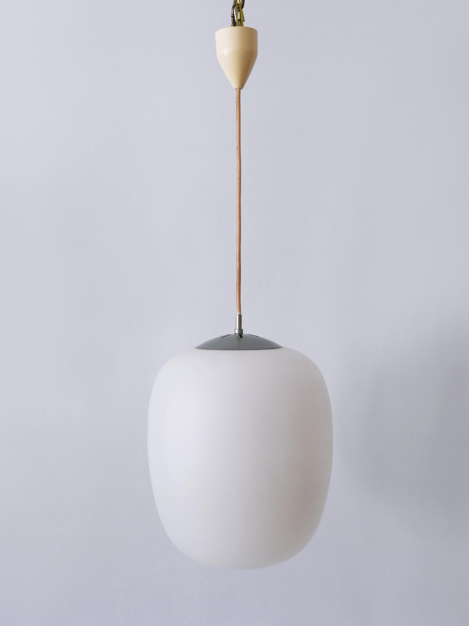 1 of 2 Pendant Lamp Düren by Wilhelm Wagenfeld for Peill & Putzler Germany 1950s In Good Condition For Sale In Munich, DE