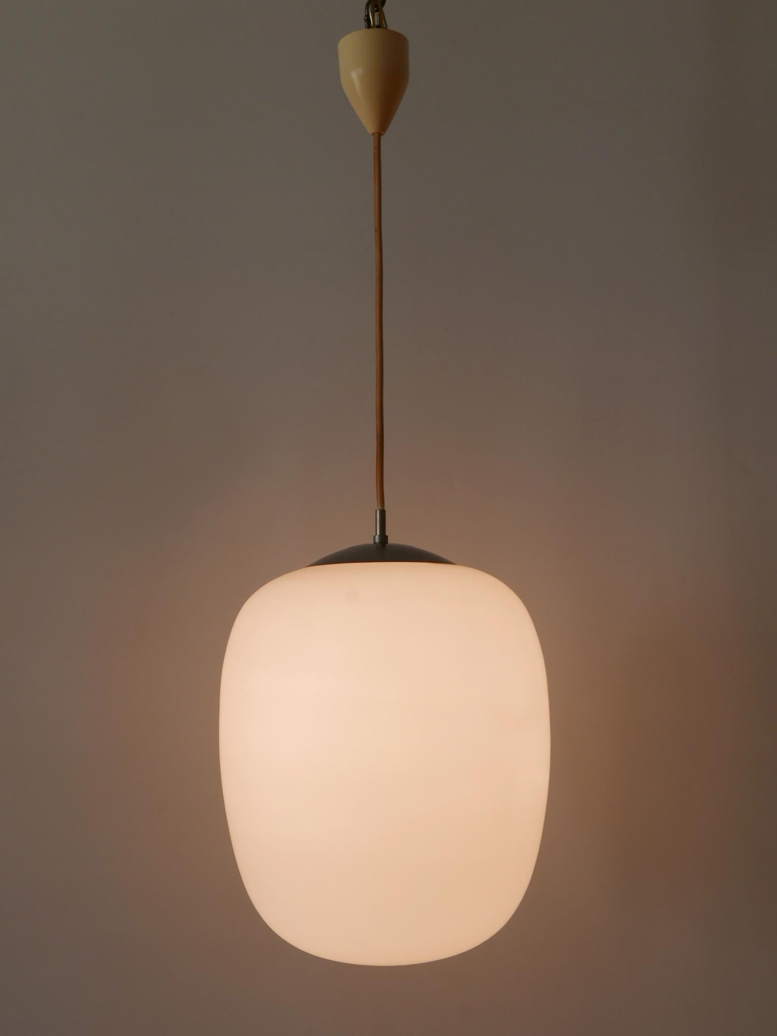 Mid-20th Century 1 of 2 Pendant Lamp Düren by Wilhelm Wagenfeld for Peill & Putzler Germany 1950s For Sale