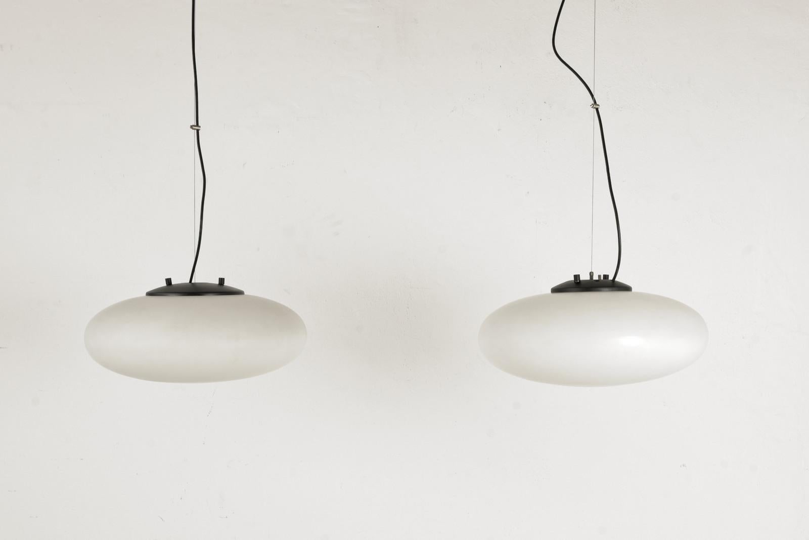 Mid-20th Century 1 of 2 Pendant Lamps by Stilnovo, Italy - 1960s  For Sale