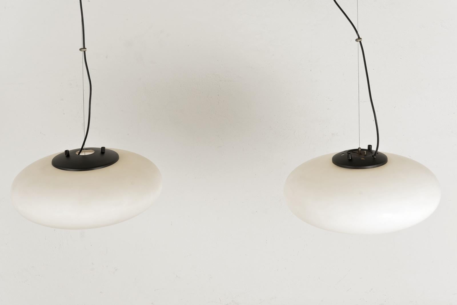 1 of 2 Pendant Lamps by Stilnovo, Italy - 1960s  For Sale 1