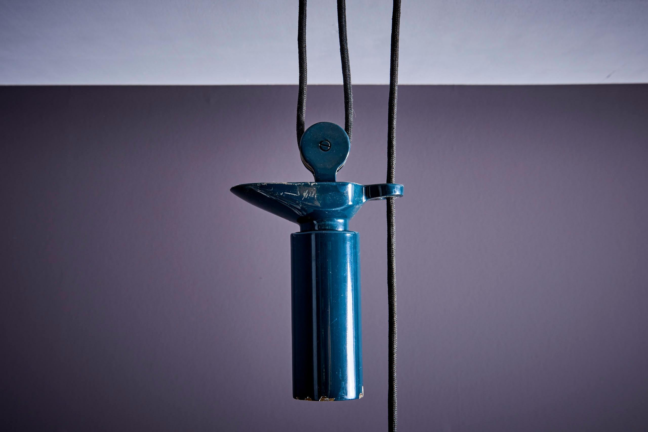 Italian Pendant Lamp with Counter Weight by Achille Castiglioni Italy 1960s For Sale