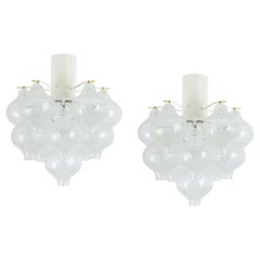1 de 2 petites lampes encastrées en verre tulipan de Kalmar, Autriche, années 1960
