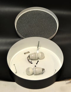 1 of 2 RAAK Amsterdam Metal & Frosted Textured Glass Flush Mount Ceiling Light