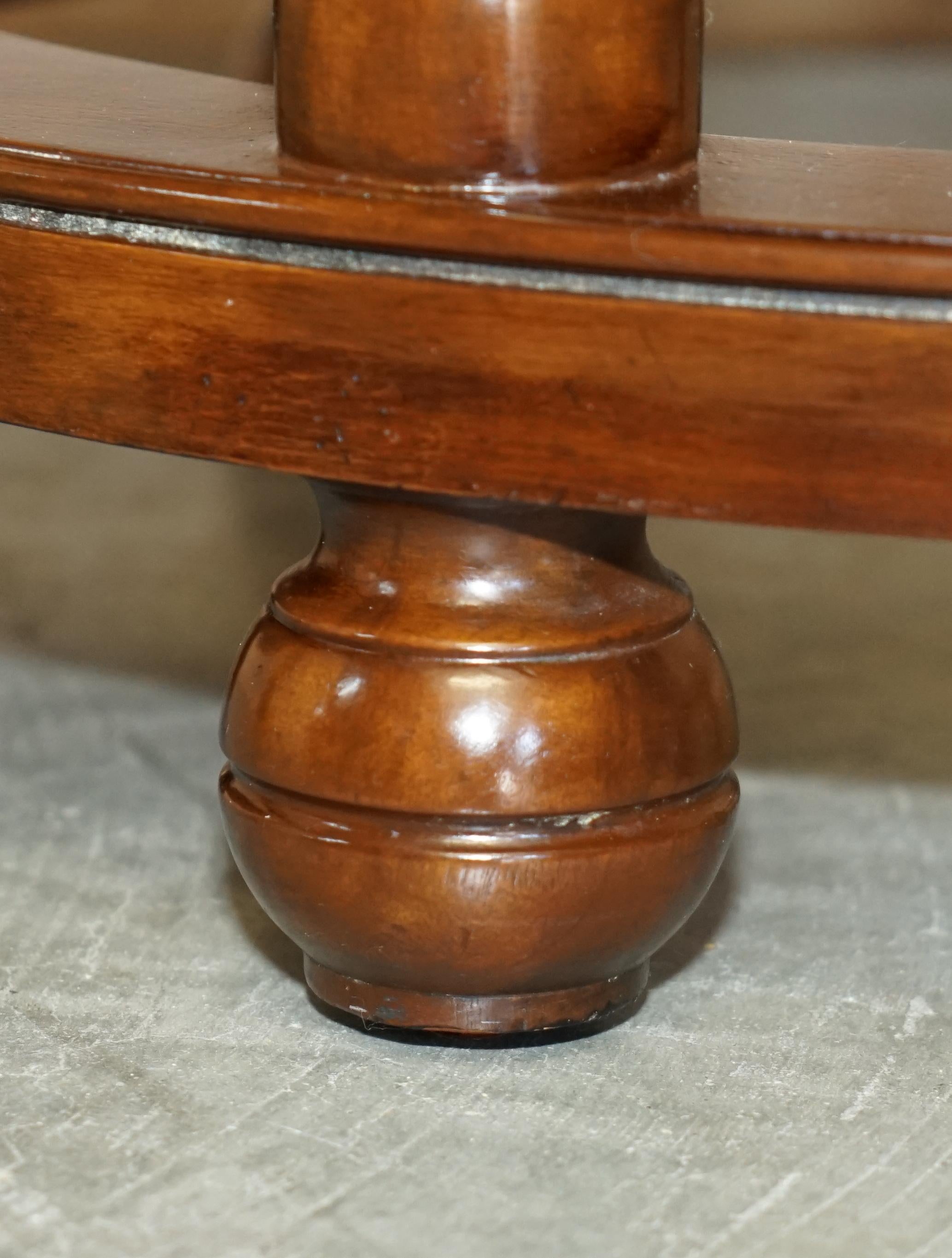 1 of 2 Ralph Lauren Centre Occasional Centre Tables in Brown Leather For Sale 5