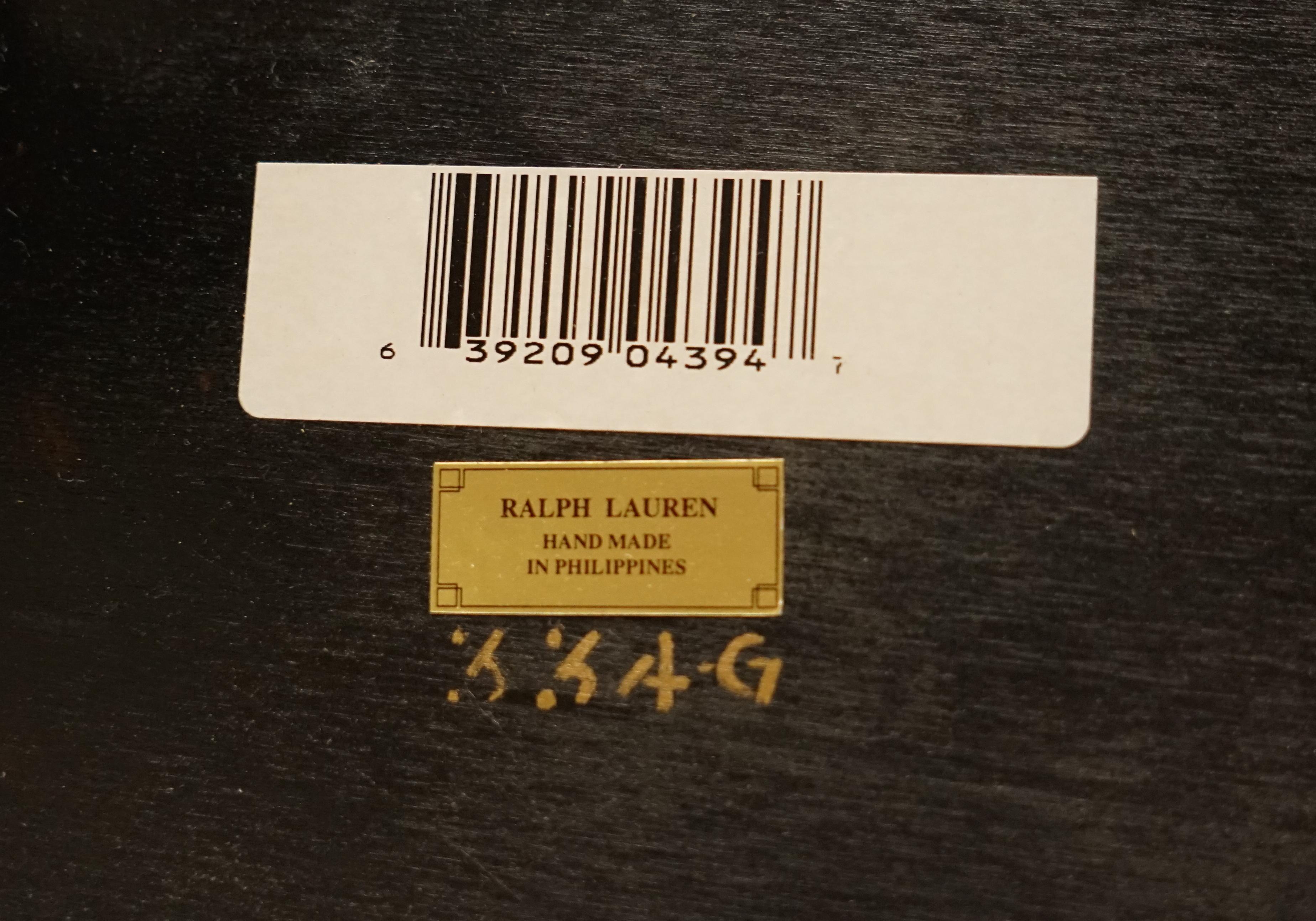 1 of 2 Ralph Lauren Centre Occasional Centre Tables in Brown Leather For Sale 14