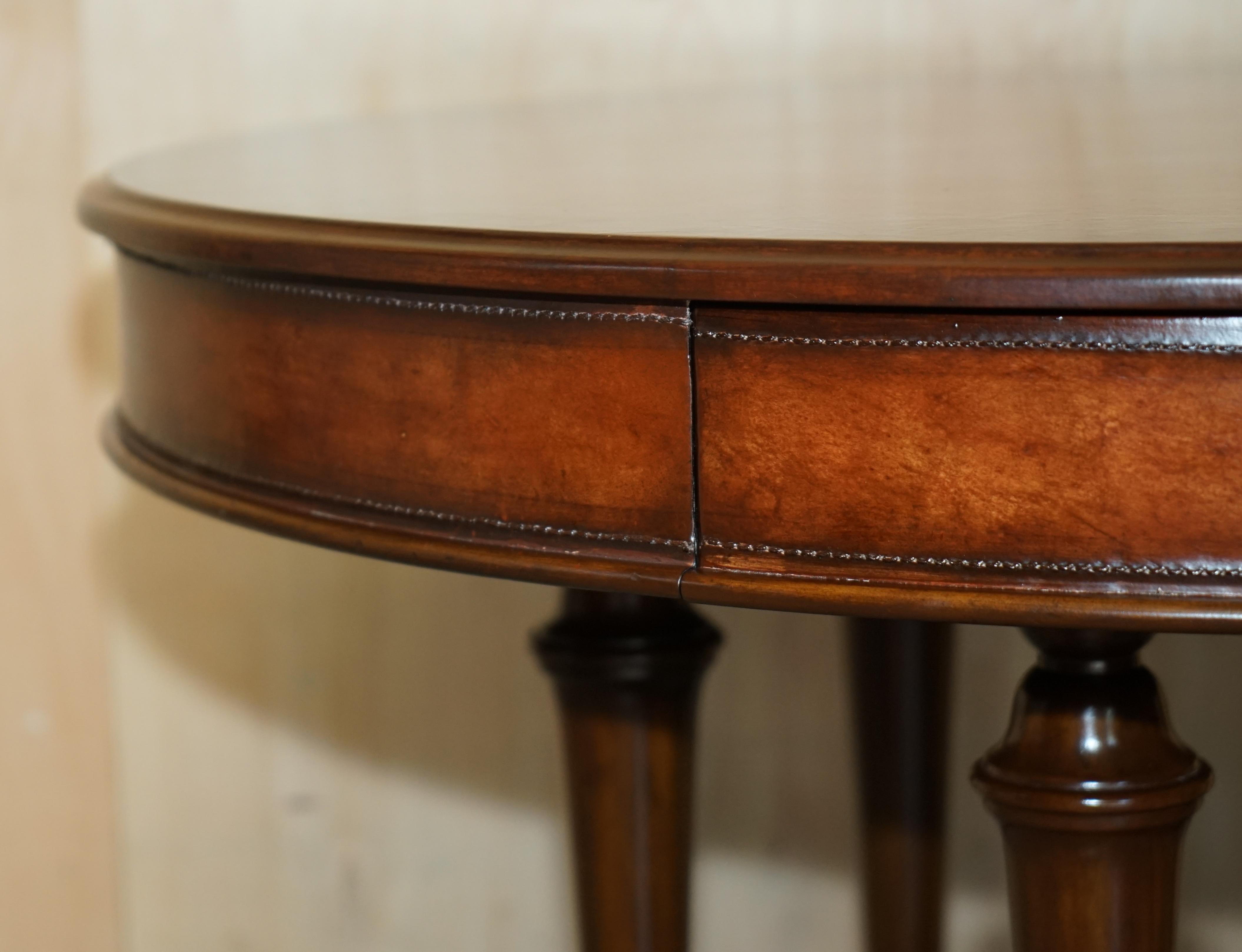 20th Century 1 of 2 Ralph Lauren Centre Occasional Centre Tables in Brown Leather For Sale