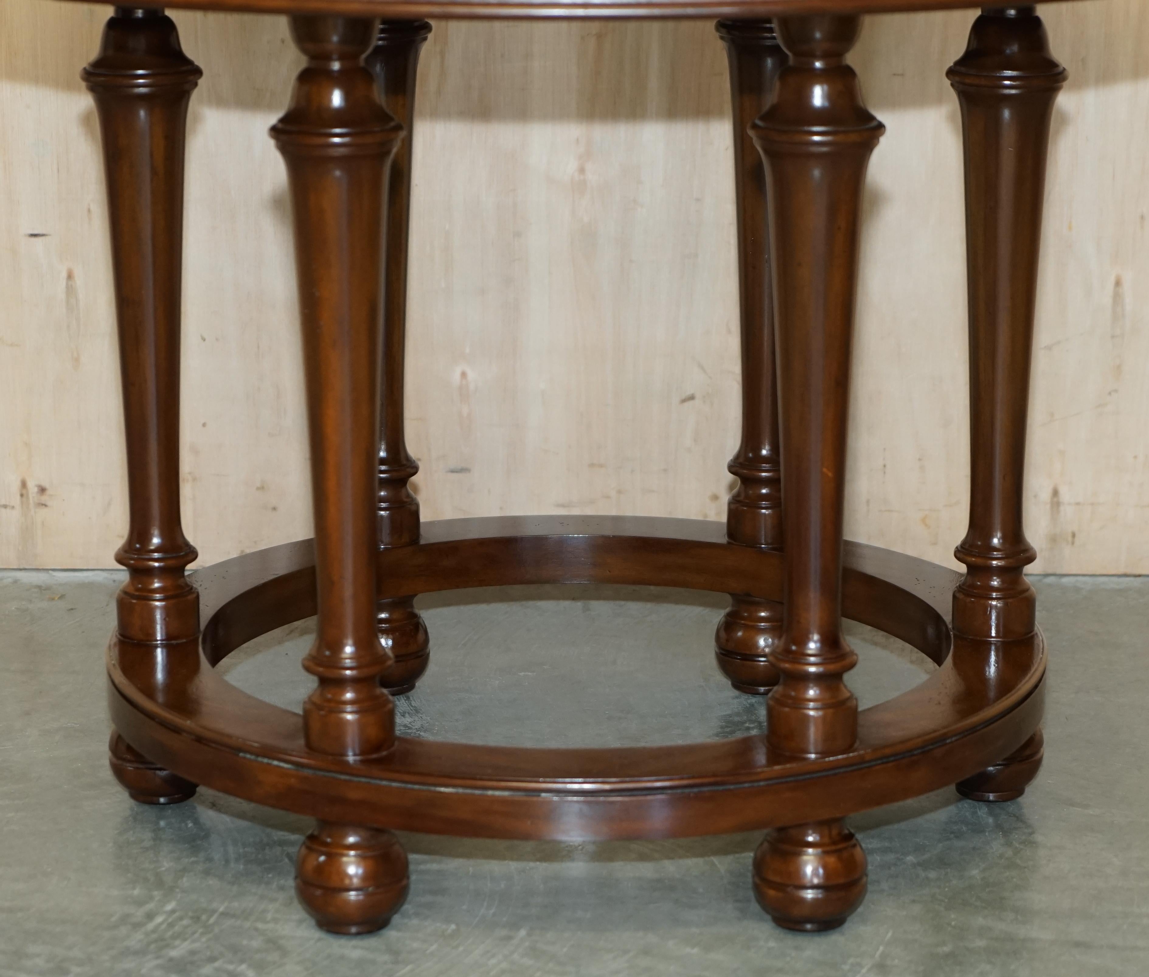 1 of 2 Ralph Lauren Centre Occasional Centre Tables in Brown Leather For Sale 2