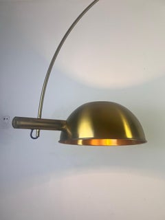 1 di 2 rare lampade da terra ad arco in ottone di Florian Schulz, anni '70, Germania