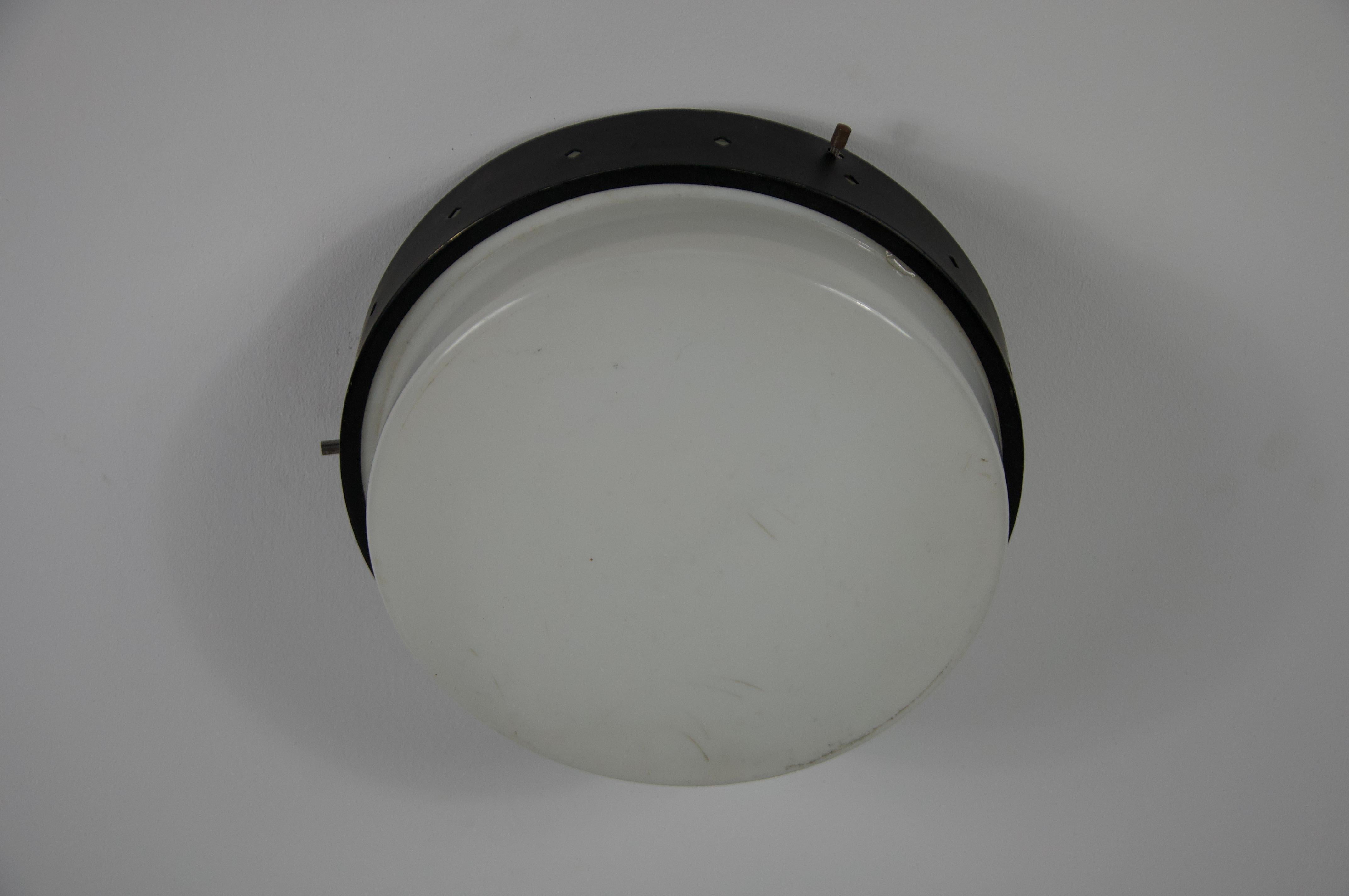 Mid-20th Century 1 of 2 Round Mid-Century Flush Mount, 1960s, Italy For Sale