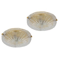 1 di 3 Portaflussi rotondi in ambra di Murano di Hillebrand, Germania, 1970