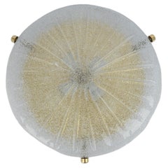 1 of 3 Round Murano Sunbrust Flushmount by Hillebrand, Germany, 1970s