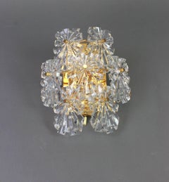 1 of 2 Sets Wonderful Pair of Crystal Sconces by Kinkeldey, Germany, 1970s