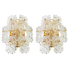 1 of 2 Sets Wonderful Pair of Crystal Sconces by Kinkeldey, Germany, 1970s