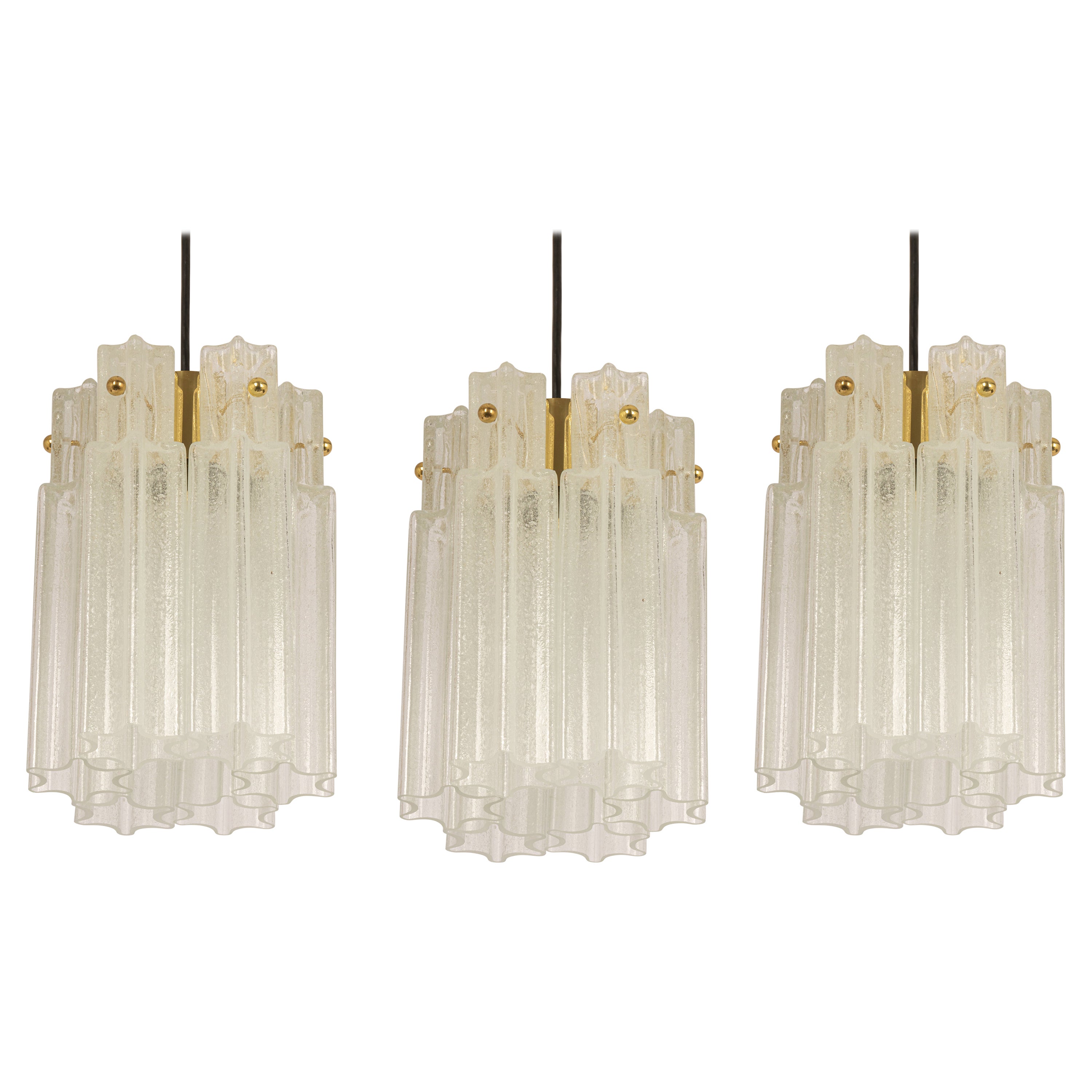 1 of 2 Small Limburg Glass Flush Mount, Germany, 1970s