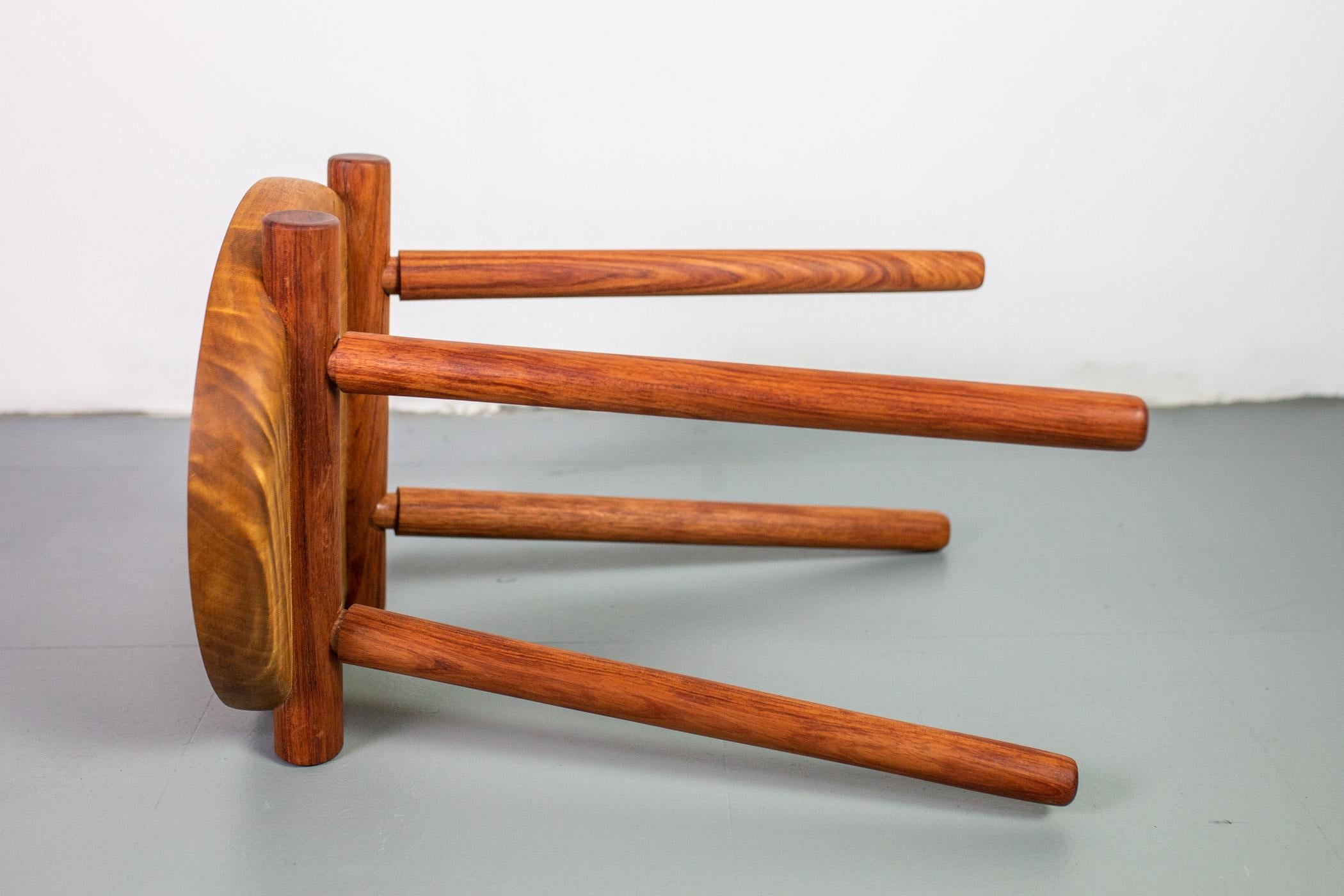 1 of 2 Studio Stools by Michael Rozell in Silk Wood and Bubinga, USA, 2020 In Excellent Condition For Sale In Berlin, DE