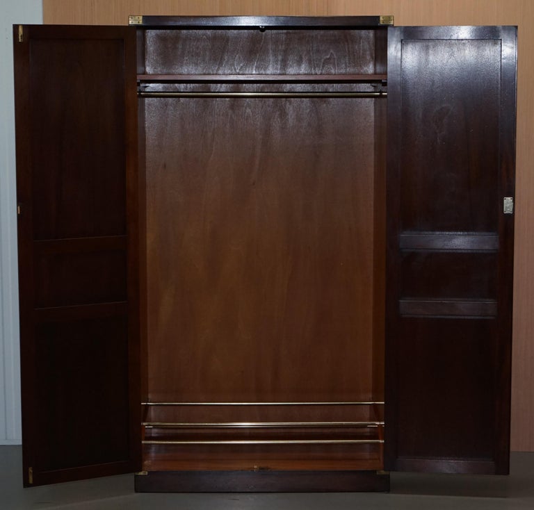 1 Of 2 Stunning Bevan Funnel Military Campaign Wardrobes Brass
