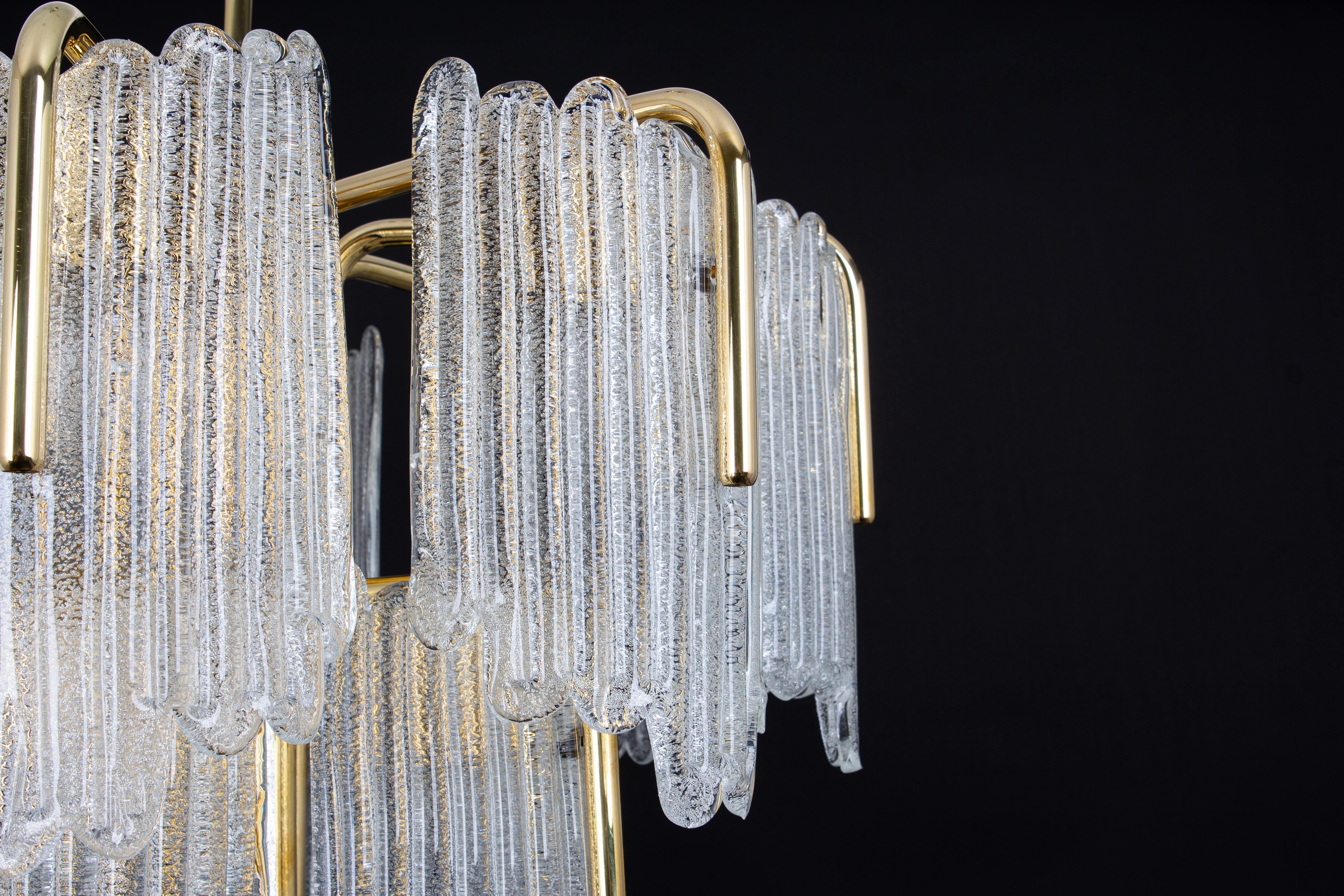 1 of 2 Stunning Carl Fagerlund Chandelier Murano Glass Leaves, 1960s For Sale 4