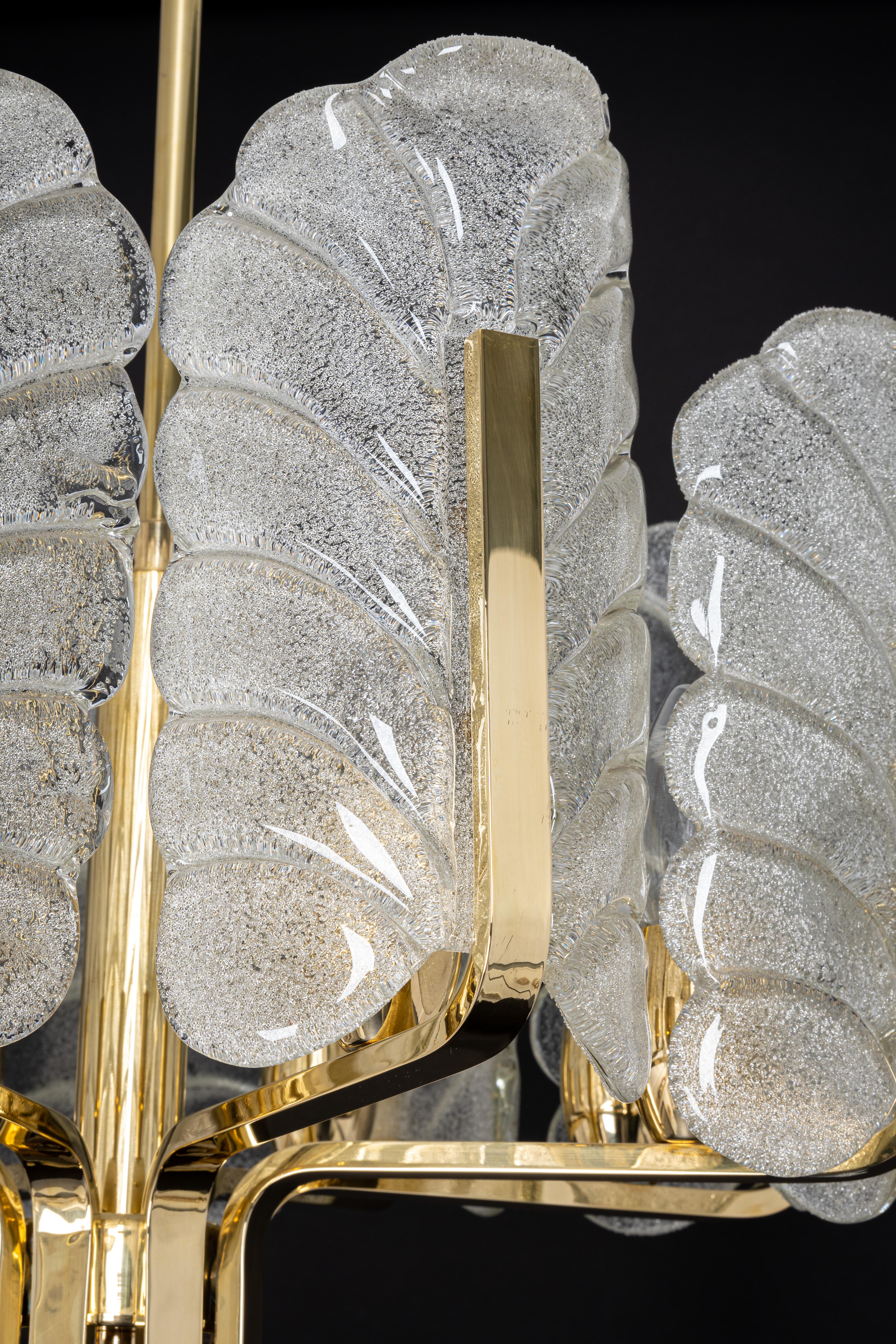 1 of 2 Stunning Carl Fagerlund Chandelier Murano Glass Leaves, 1960s For Sale 4