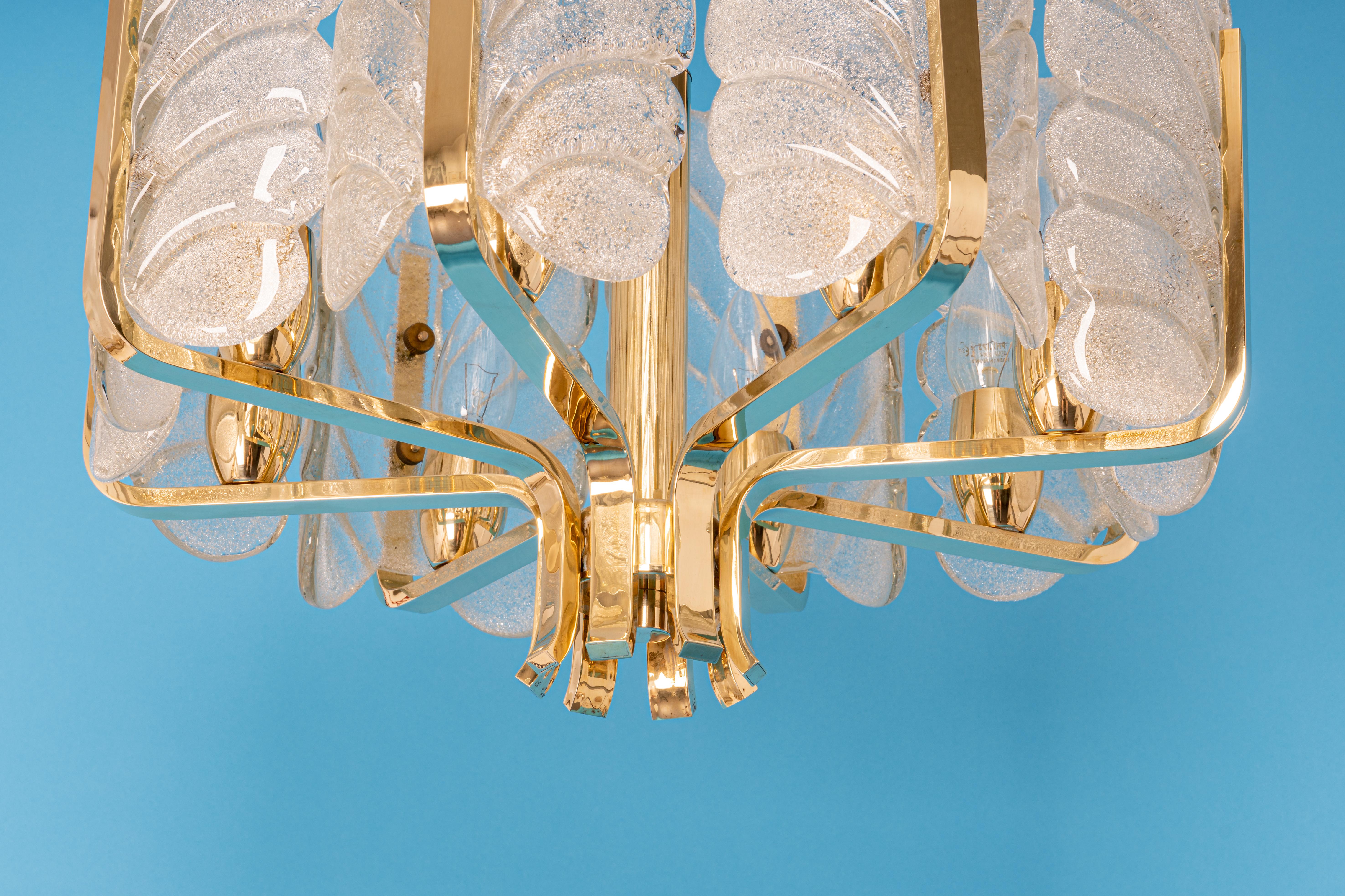 1 of 2 Stunning Carl Fagerlund Chandelier Murano Glass Leaves, 1960s For Sale 6