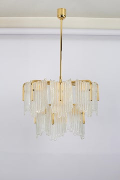 1 of 2 Stunning Carl Fagerlund Chandelier Murano Glass Leaves, 1960s