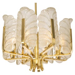 1 of 2 Stunning Carl Fagerlund Chandelier Murano Glass Leaves, 1960s
