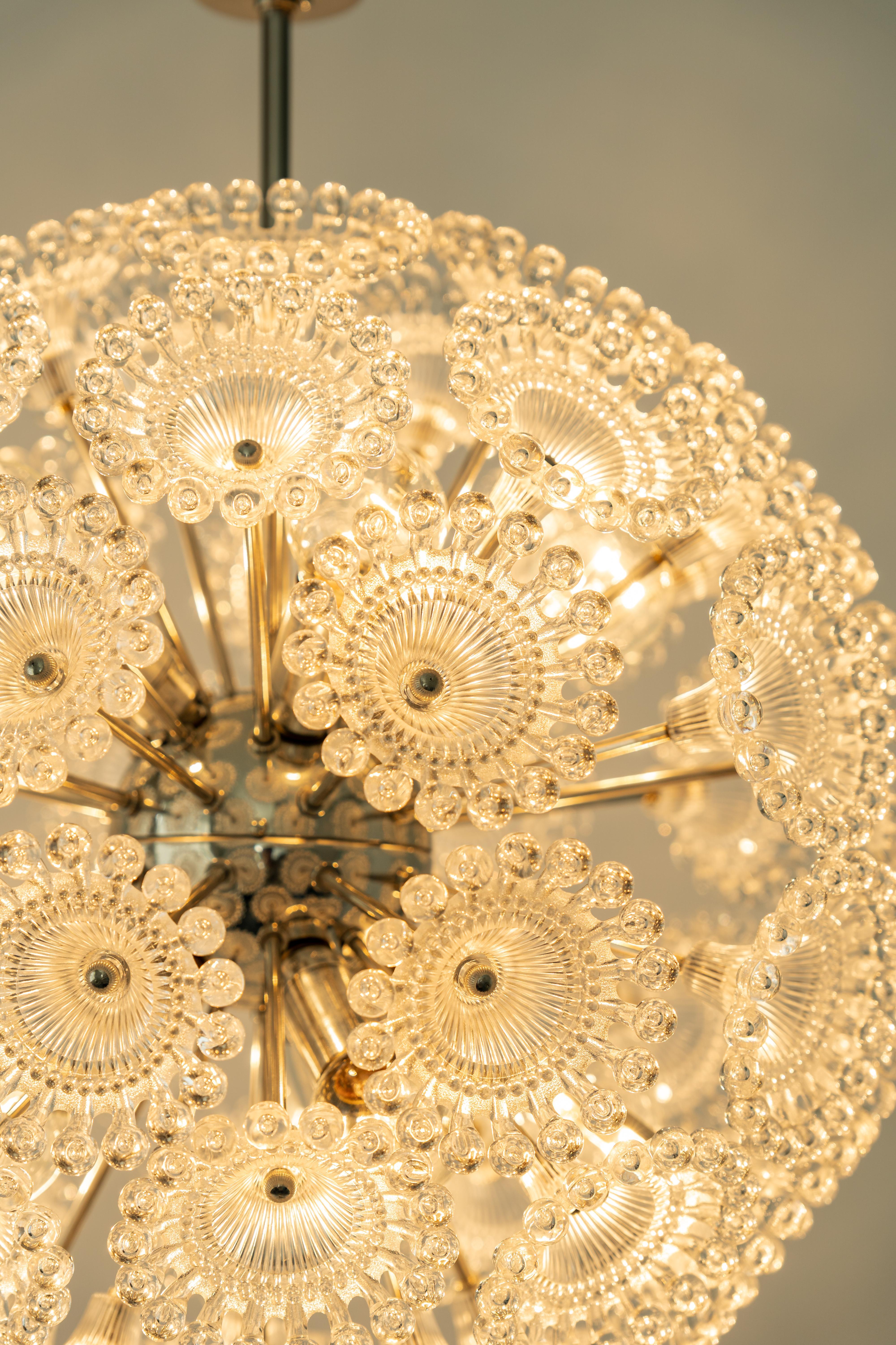 1 of 3 Stunning Floral Chrome Sputnik Chandelier, Germany, 1960s For Sale 7