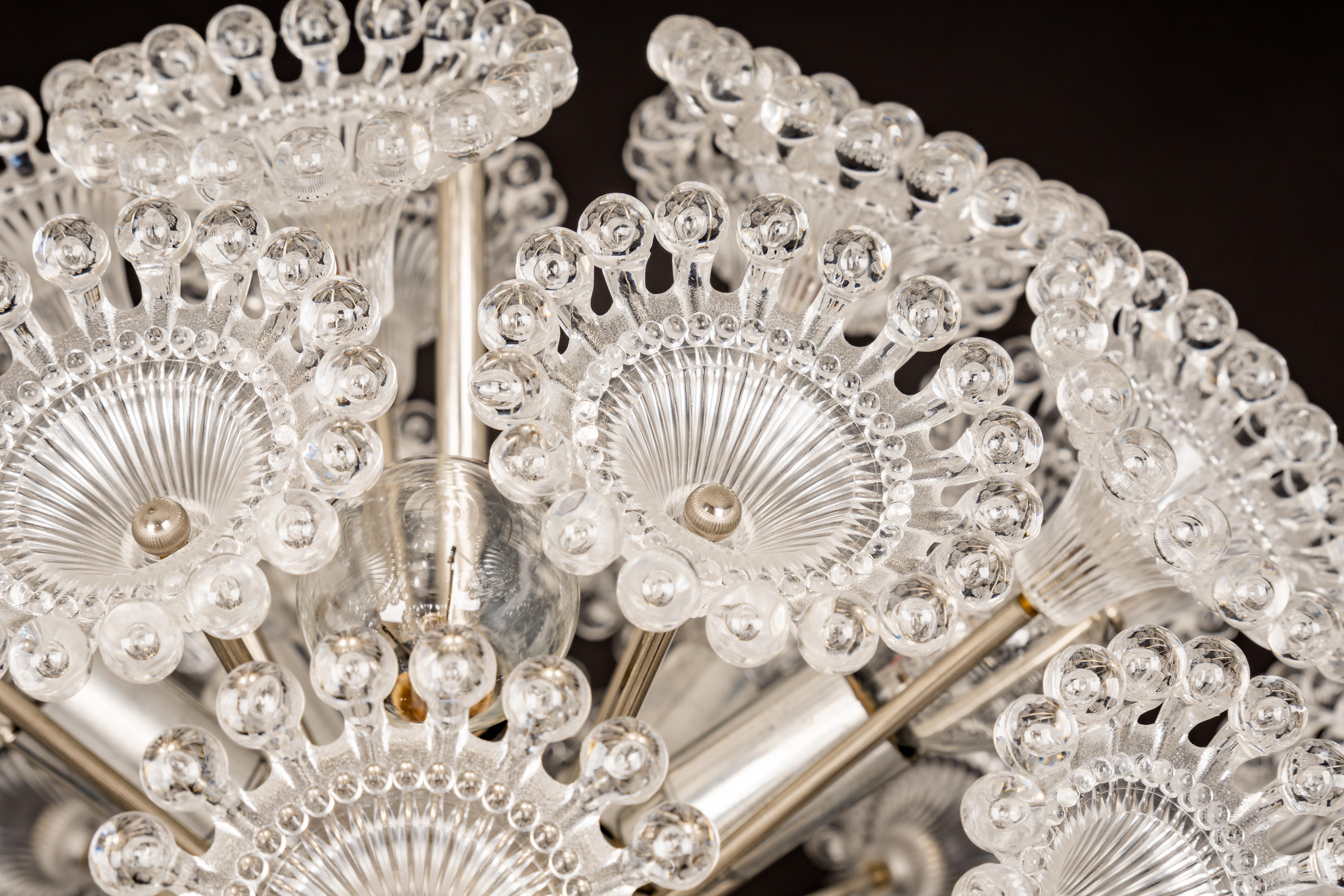 1 of 3 Stunning Floral Chrome Sputnik Chandelier, Germany, 1960s For Sale 8