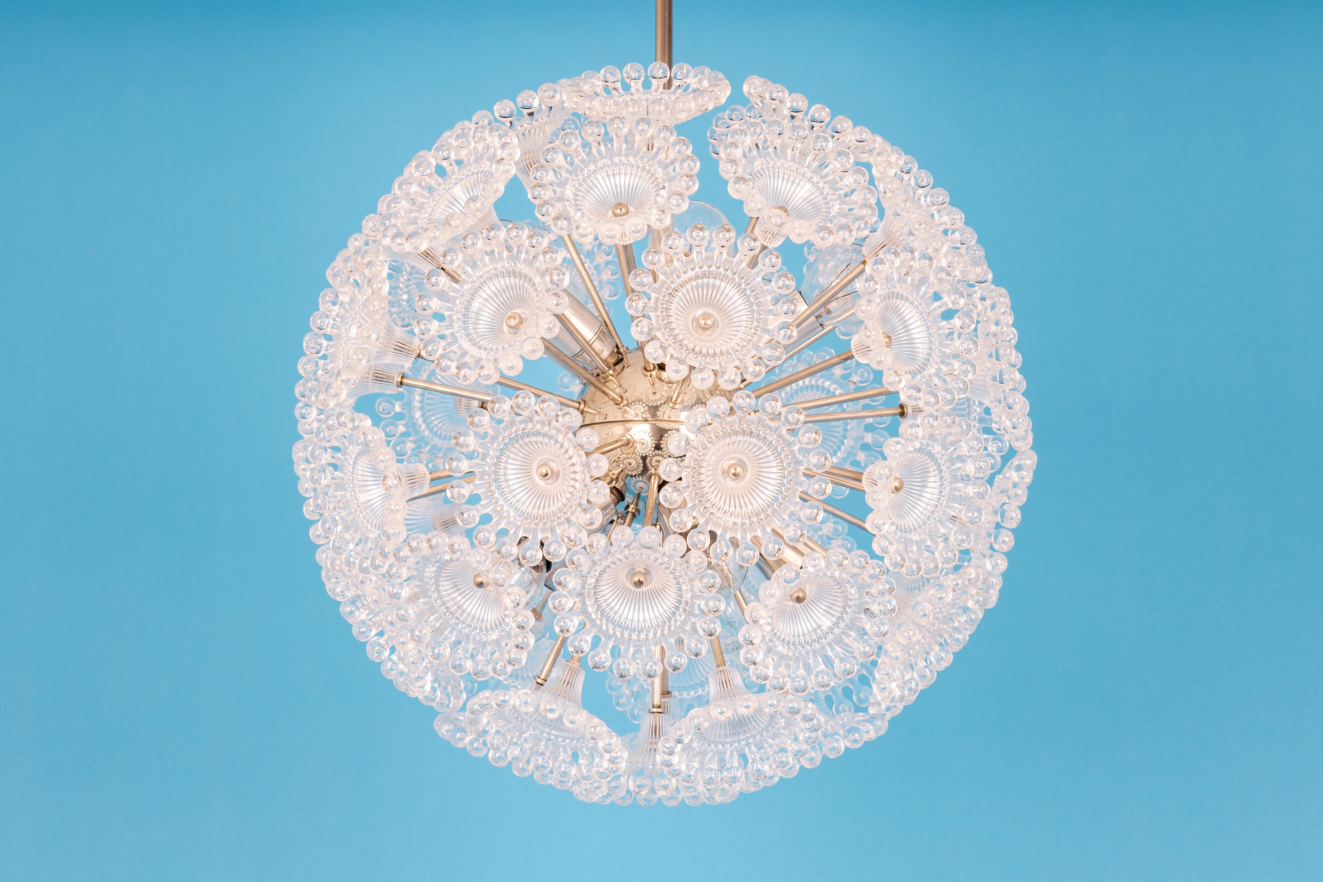 1 of 3 Stunning Floral Chrome Sputnik Chandelier, Germany, 1960s For Sale 10