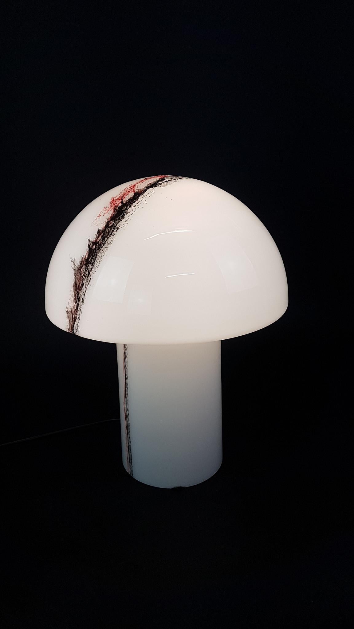 Mid-Century Modern 1 of 2 Stunning Large Glass Table Lamp by Peil & Putzler, Germany, 1970s