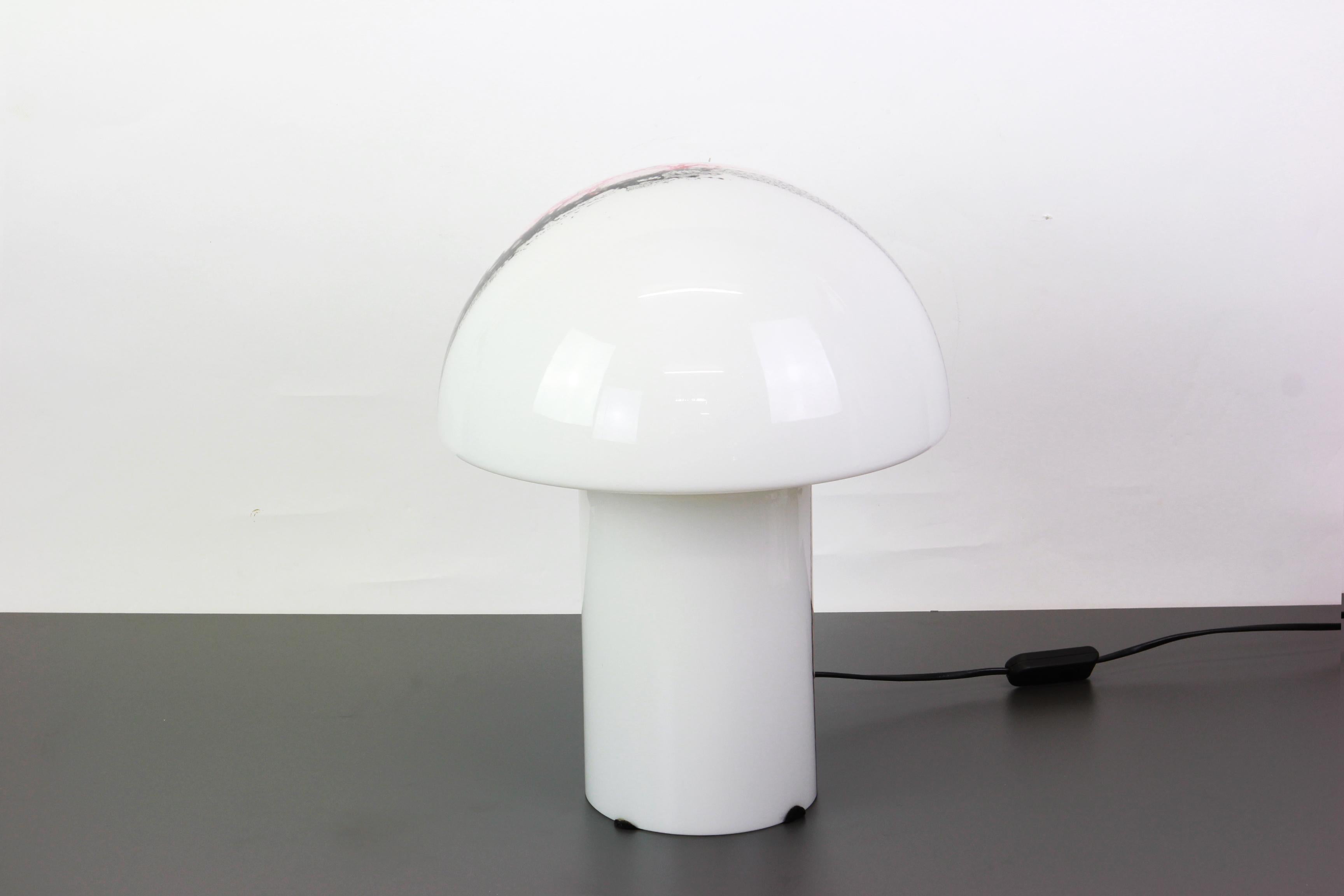 Late 20th Century 1 of 2 Stunning Large Glass Table Lamp by Peil & Putzler, Germany, 1970s