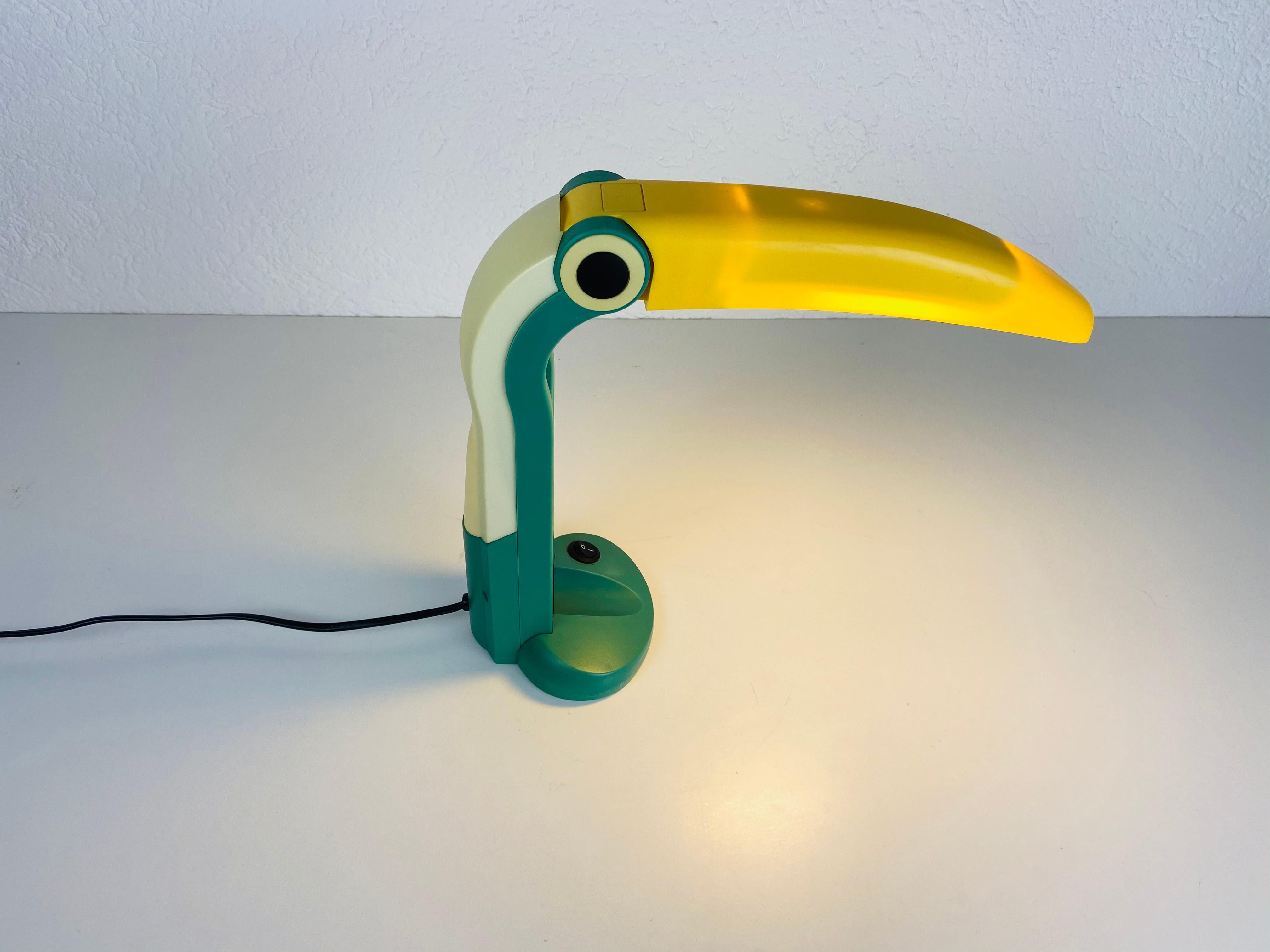 Plastic Toucan Table Lamp by H.T. Huang for Huangslite, 1990s