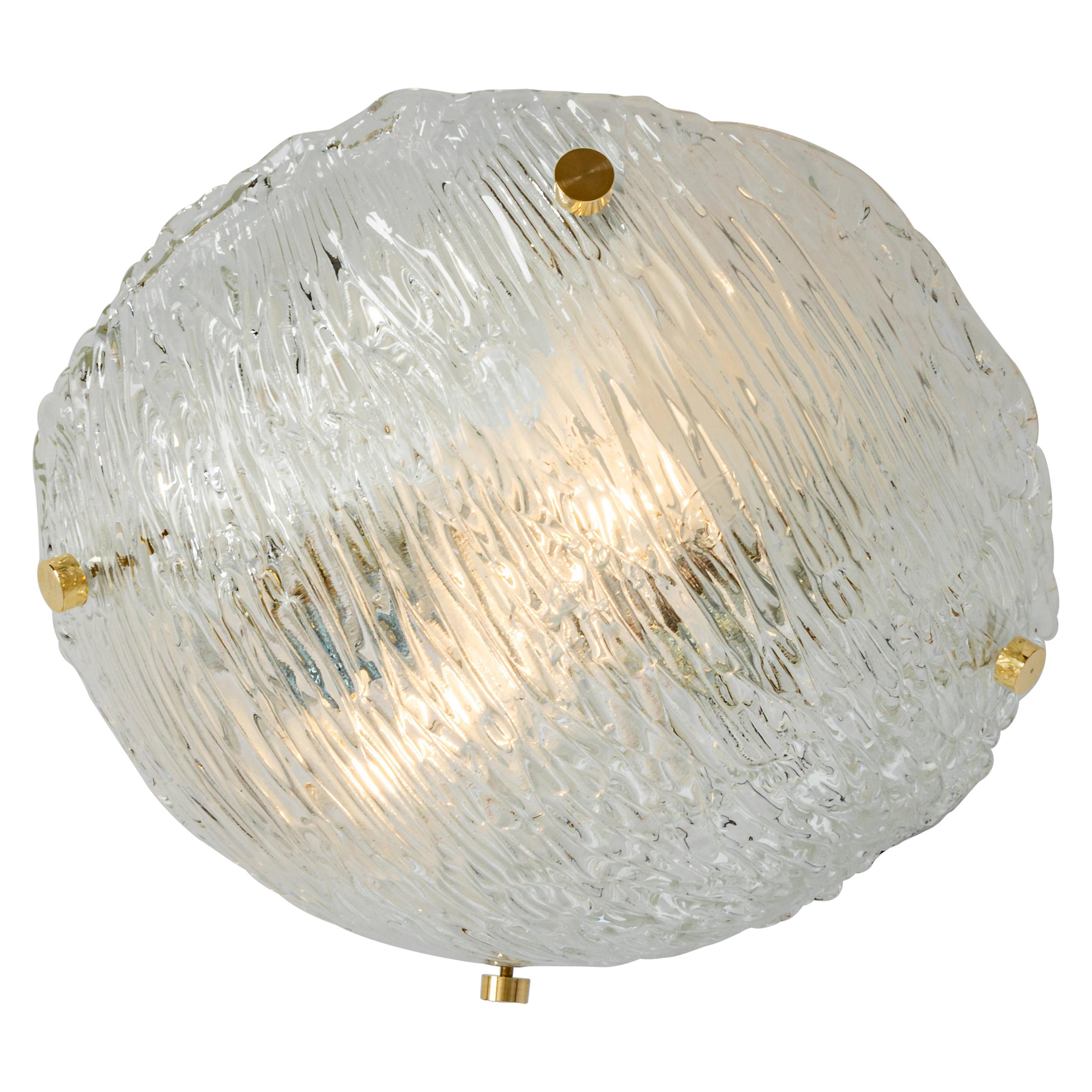 1 of 2 Venini Ceiling Lights Attributed to Carlo Scarpa for Venini, 1950s