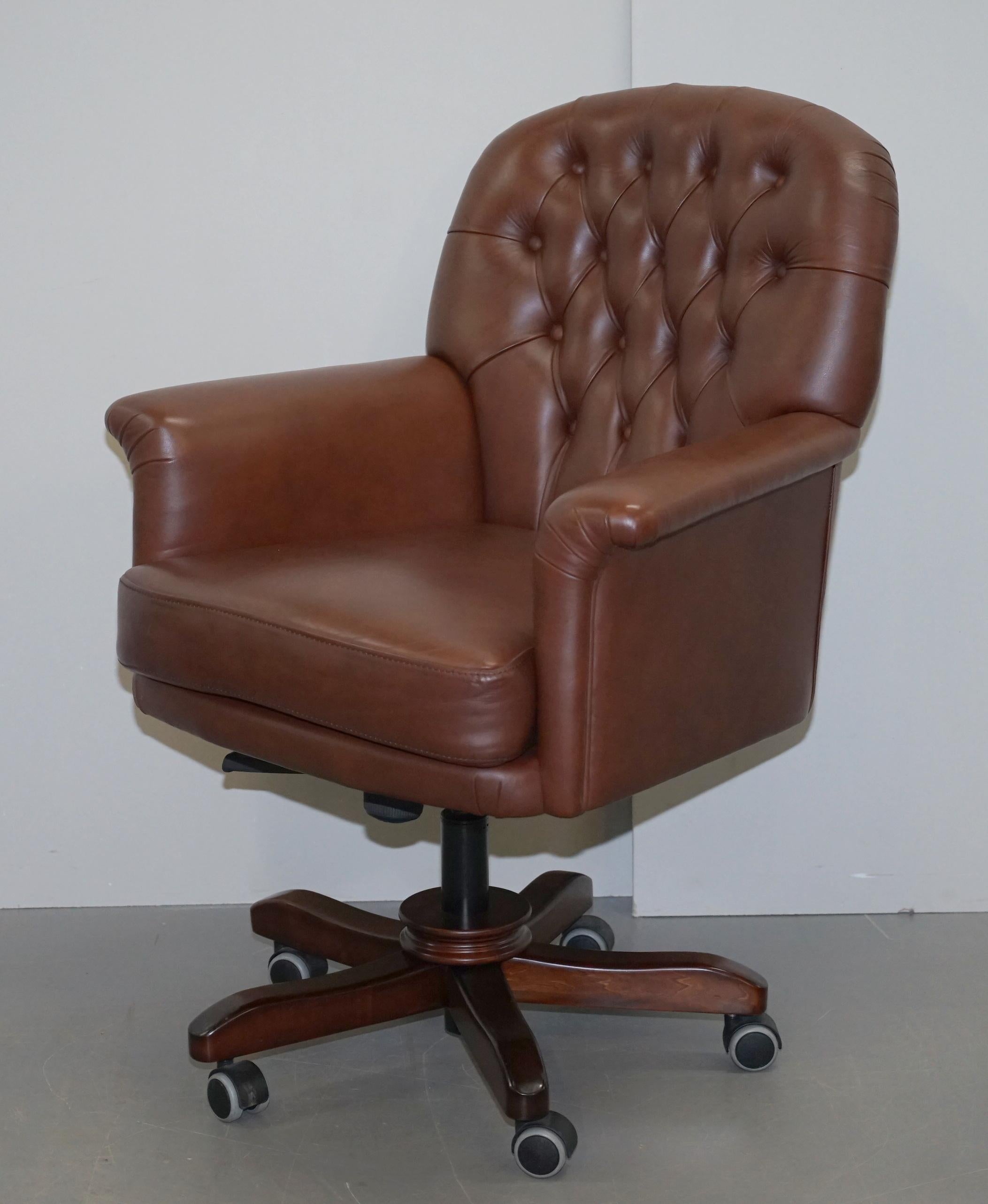 leather chesterfield desk chair