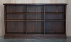 1 of 2 Victorian Period Dwarf Open Library Bookcases with Two Shelves Per Side