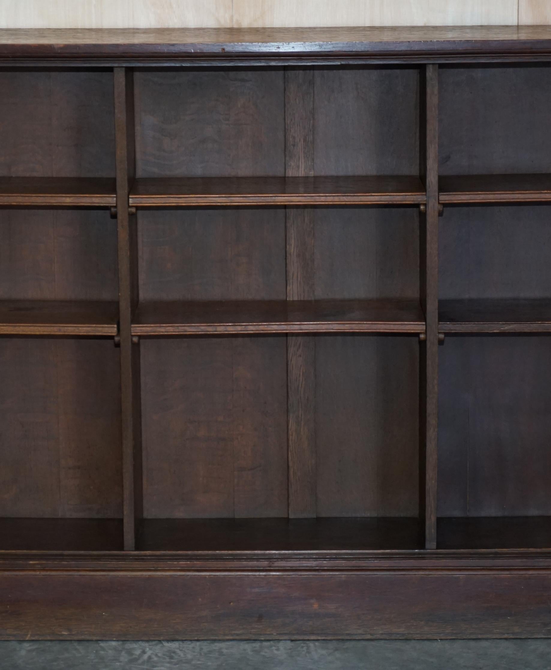 English 1 of 2 Victorian Period Dwarf Open Library Bookcases with Two Shelves Per Side For Sale