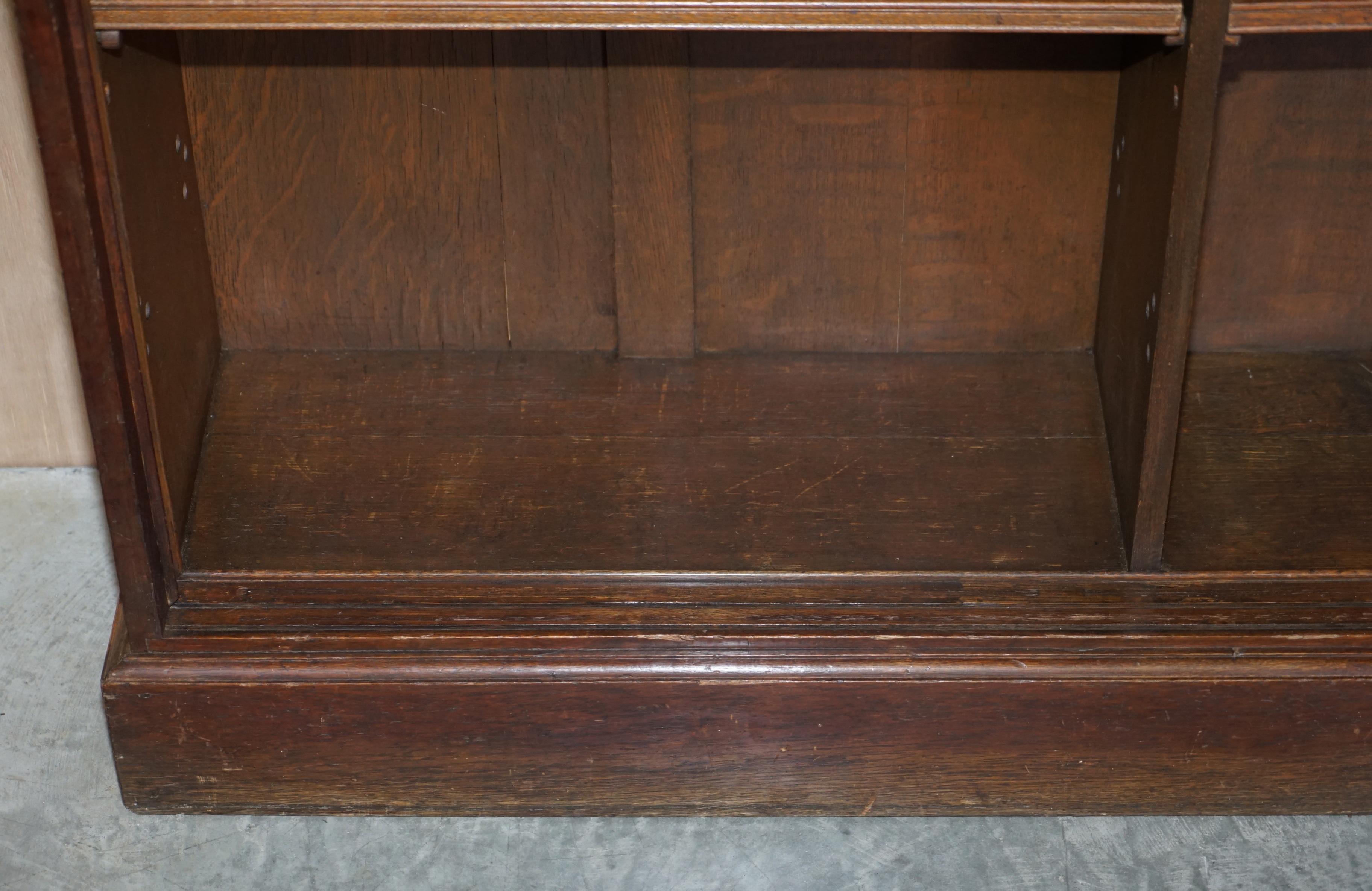1 of 2 Victorian Period Dwarf Open Library Bookcases with Two Shelves Per Side For Sale 2